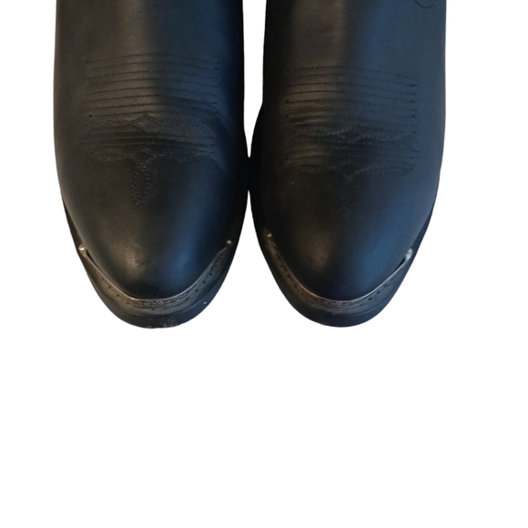 Shayanne Women’s Black Cowboy Boots Slouchy Black Cowgirl Boots Size 9 - Picture 4 of 14